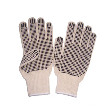 Natural cotton knit Working Leather fire fighting Gloves